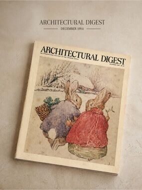 Architectural Digest December 1984 Vintage Magazine w/ Inserts & Samples